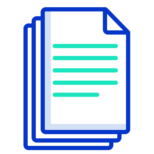 Papers business and finance files and folders records icon