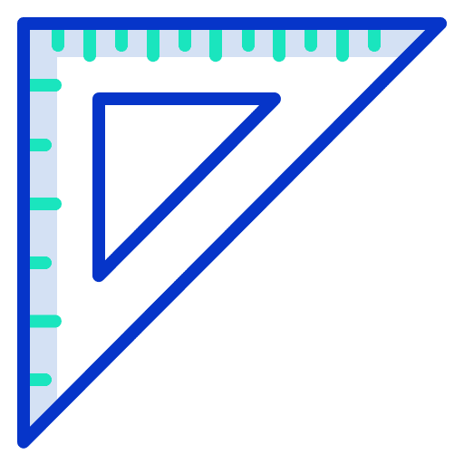 Set square geometry education set square icon
