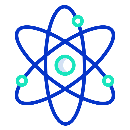 Atom education science electron icon