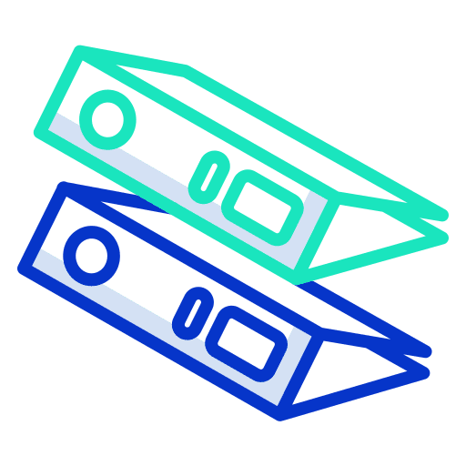 Files and folders papers documents education icon