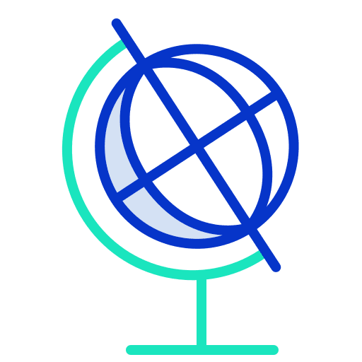 Globe earth grid education maps and location icon