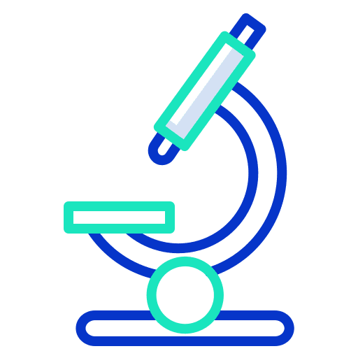 Microscope education scientific observation icon