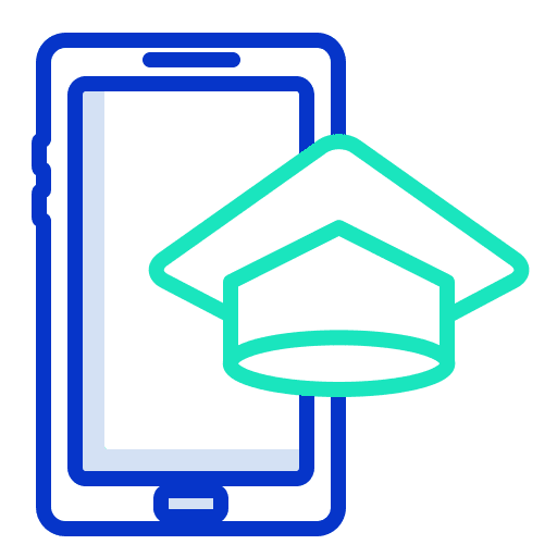 Online education online mobile icon