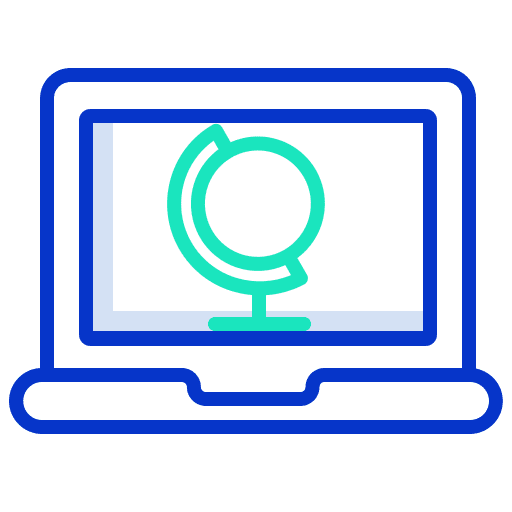 Online learning laptop program icon