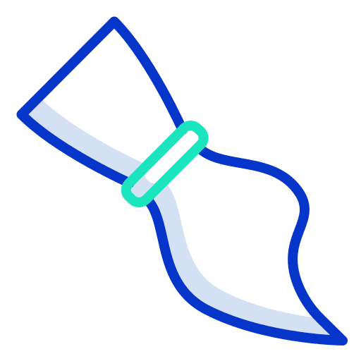 Paint brush painter painting tools and utensils icon