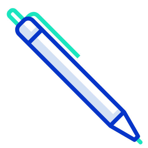 Pen pencil school material education icon