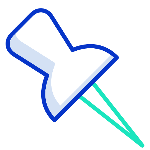 Pin school material pin attachment icon