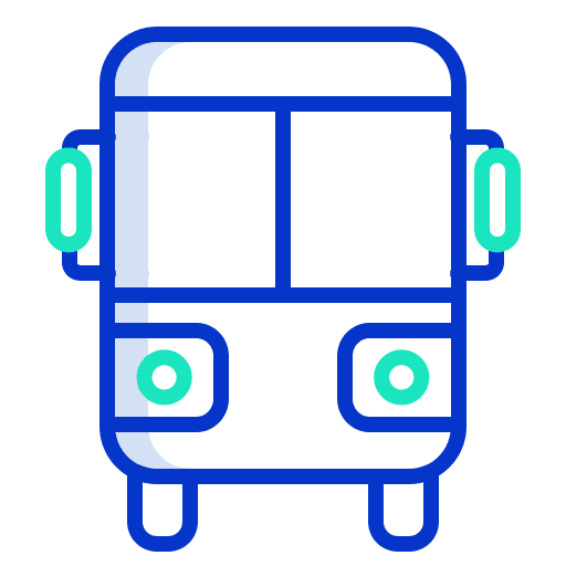 School bus public automobile bus icon