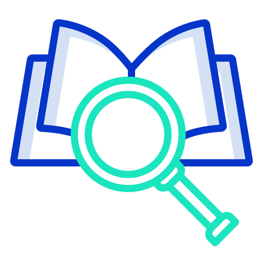 Search reading library education icon