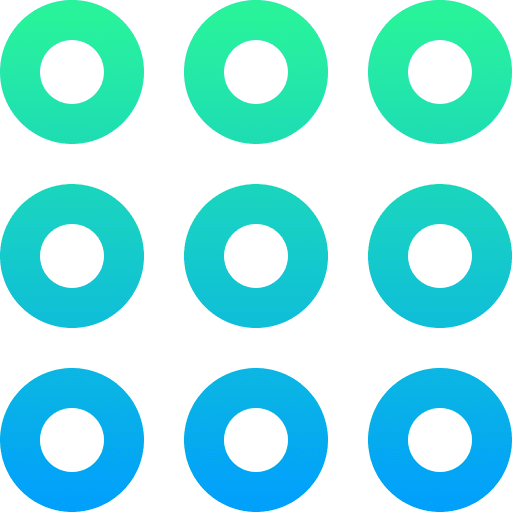 Circled menu geometrical circles icon