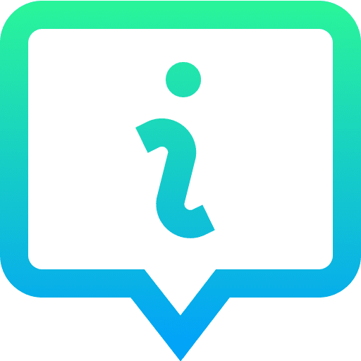 Info speech bubble about interface icon