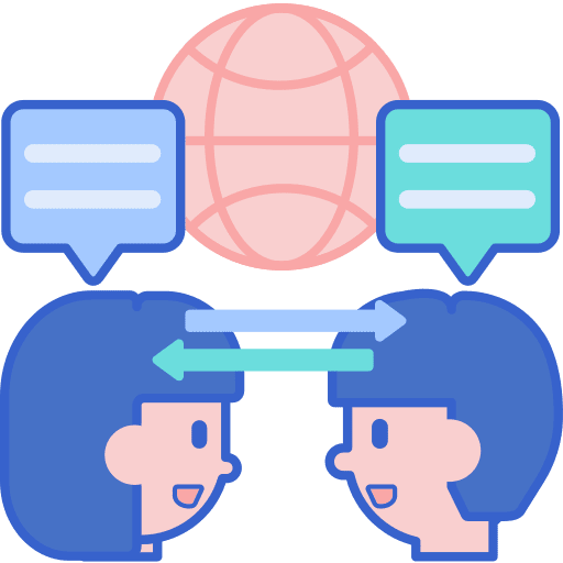 Communication way two way communication communication icon
