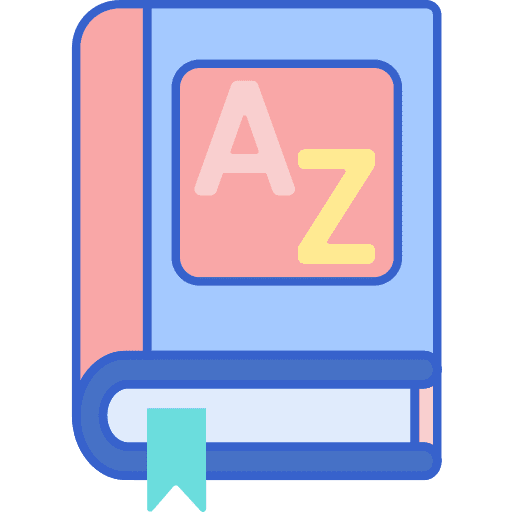 Dictionary letter book dictionary icon