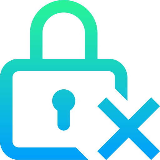 Unlocked delete security unlocked icon