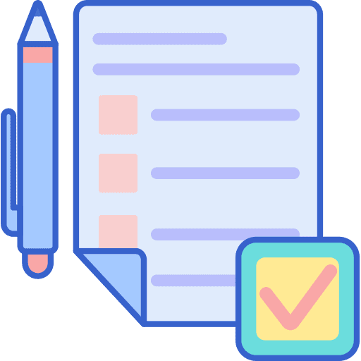Assigment pencil check list homework icon