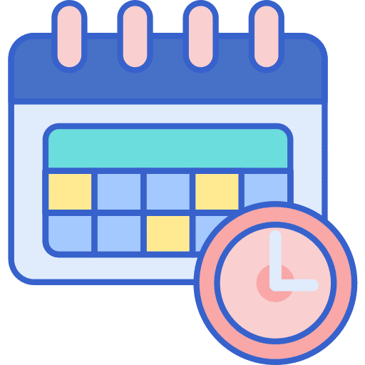 Class clock classes administration icon