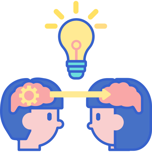 Mentor professions and jobs business and finance meeting icon