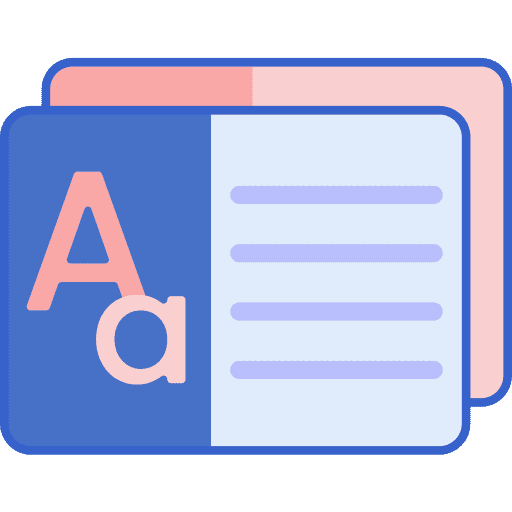 Vocabulary education letter file icon