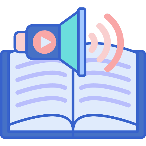 Audio book lesson audio earphones icon