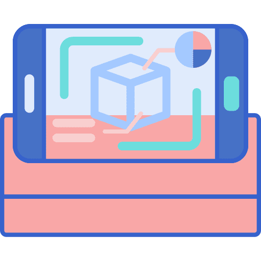 Cube design technology 3d icon