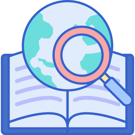 Explore earth grid education book icon