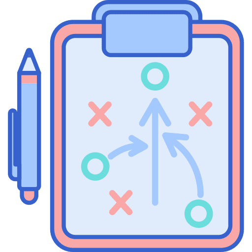 Strategy planning analysis education icon