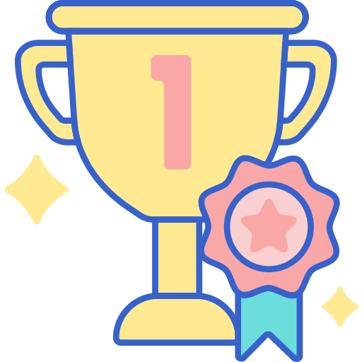 Trophy champion sports and competition cup icon