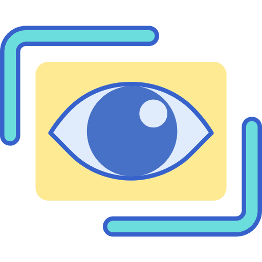 Vision healthcare and medical eye body parts icon