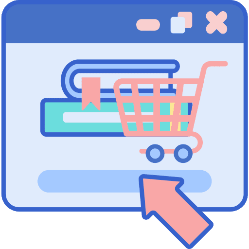 Ebook book reading interface icon