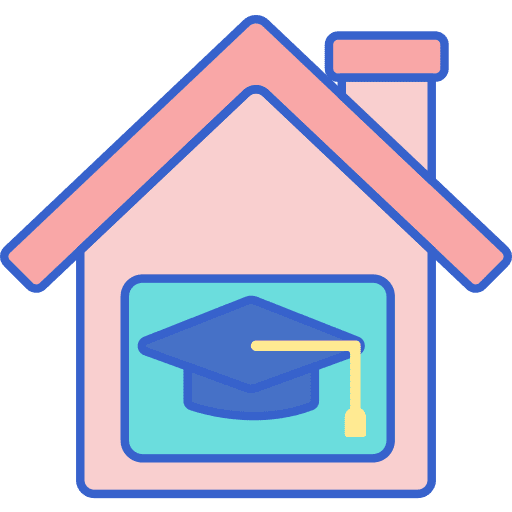 Education home girl school icon