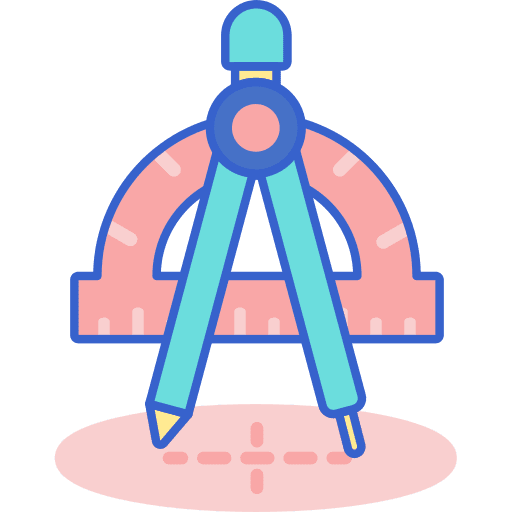 Geometry education geometry protractor icon