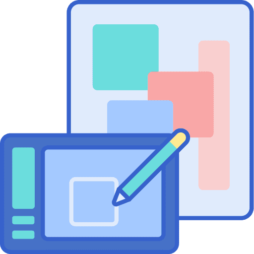 Graphic tablet interface illustration drawing icon