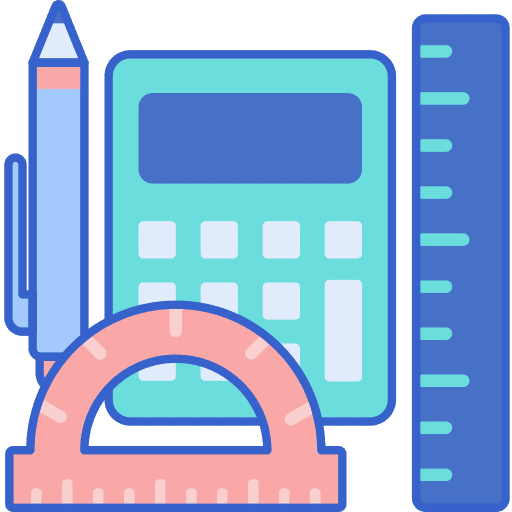 Stationery stationery calculator pencil icon