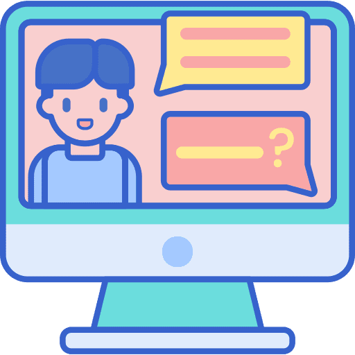 Online counseling communications learning elearning icon