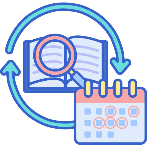 Calendar planning time and date organization icon