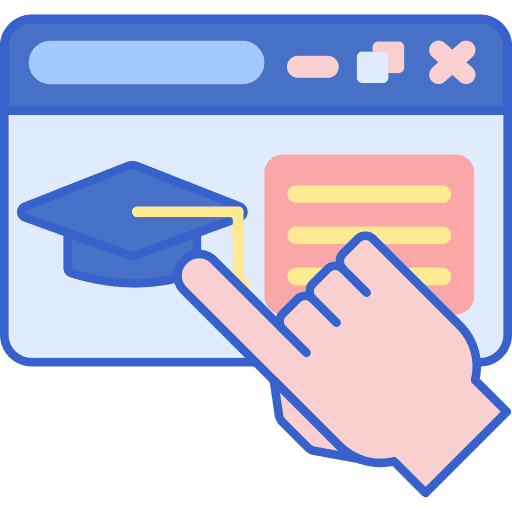 Elearning electronics user reading icon