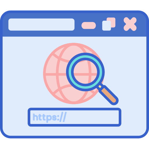 Search engine internet url education icon