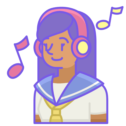 Schoolgirl student professions and jobs girl icon