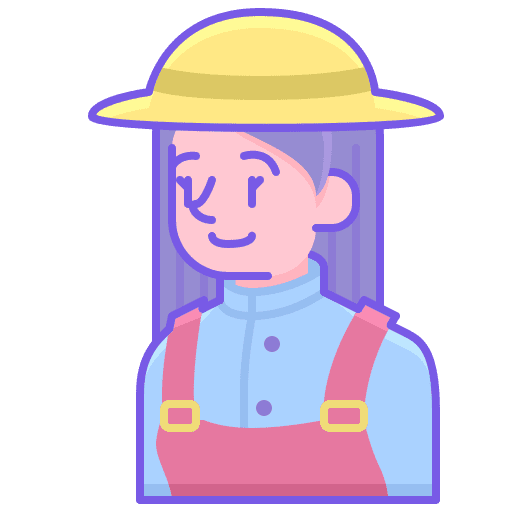 Farmer occupation avatar woman icon