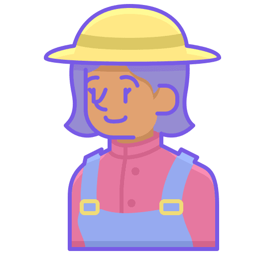 Farmer occupation professions and jobs woman icon