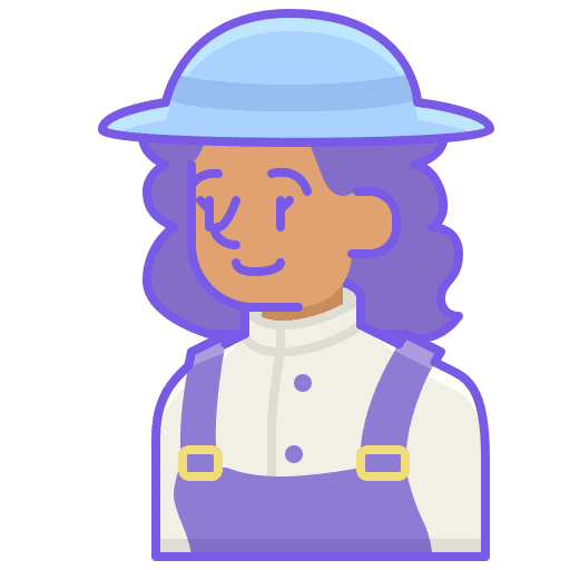 Farmer occupation user professions and jobs icon