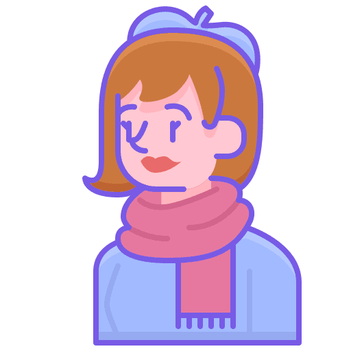 Artist fancy professions and jobs woman icon