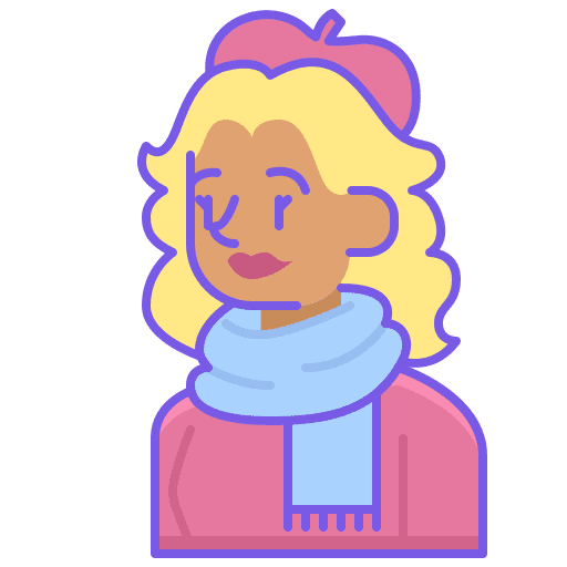 Artist professions and jobs avatar woman icon