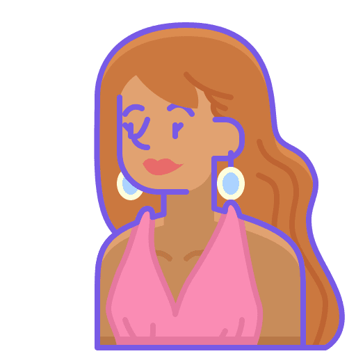 Woman fancy user profession icon