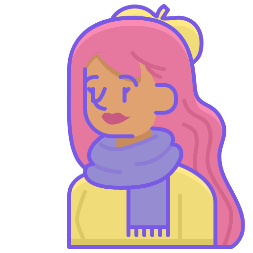 Artist woman avatar professions and jobs icon