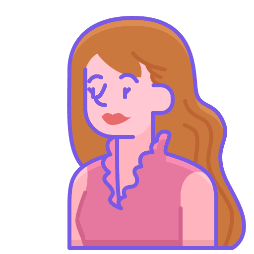 Woman fancy user professions and jobs icon