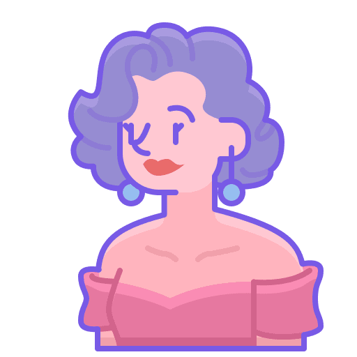 Woman user fancy occupation icon