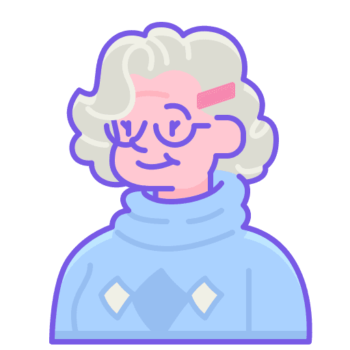 Old woman old woman woman professions and jobs icon