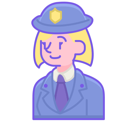 Policewoman professions and jobs avatar user icon