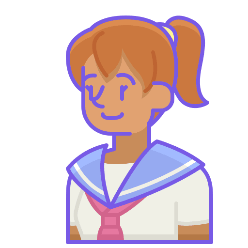 Schoolgirl student profession user icon